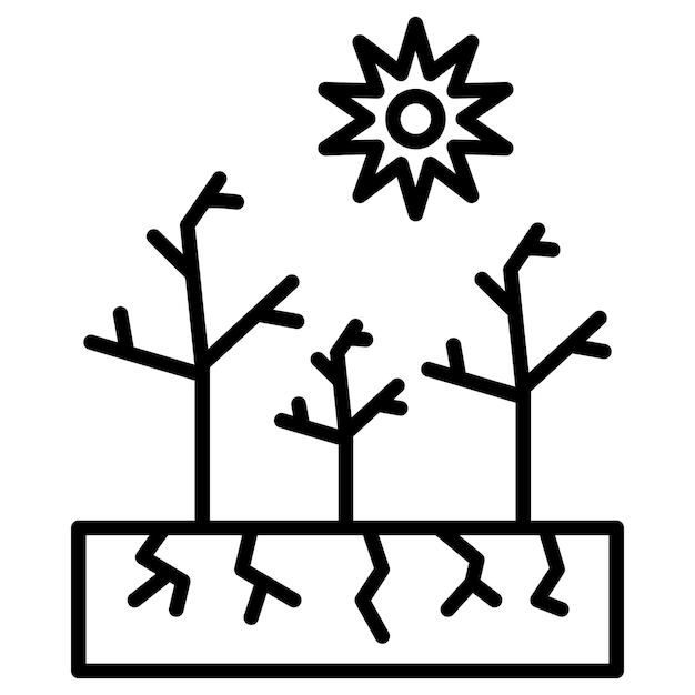 Ilustración del vector de la sequía