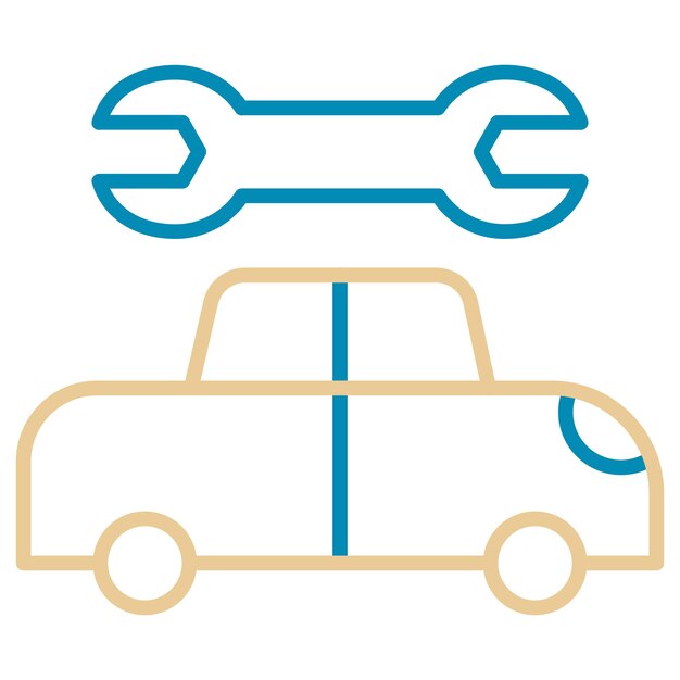 Ilustración del vector de servicio del automóvil