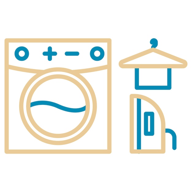 Ilustración del vector del servicio de lavandería