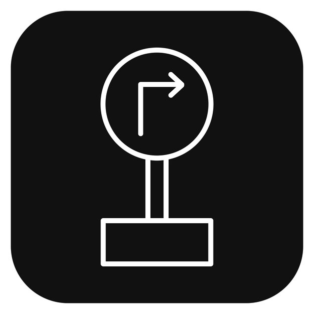 Ilustración del vector del signo de dirección