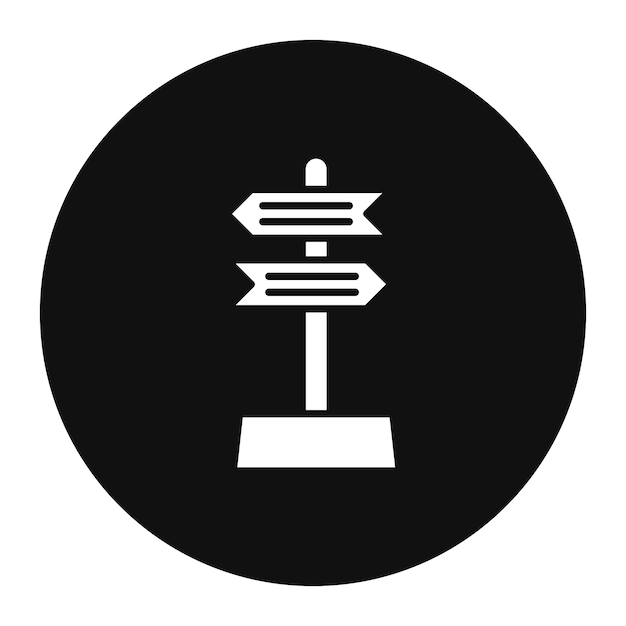 Ilustración del vector del signo de dirección