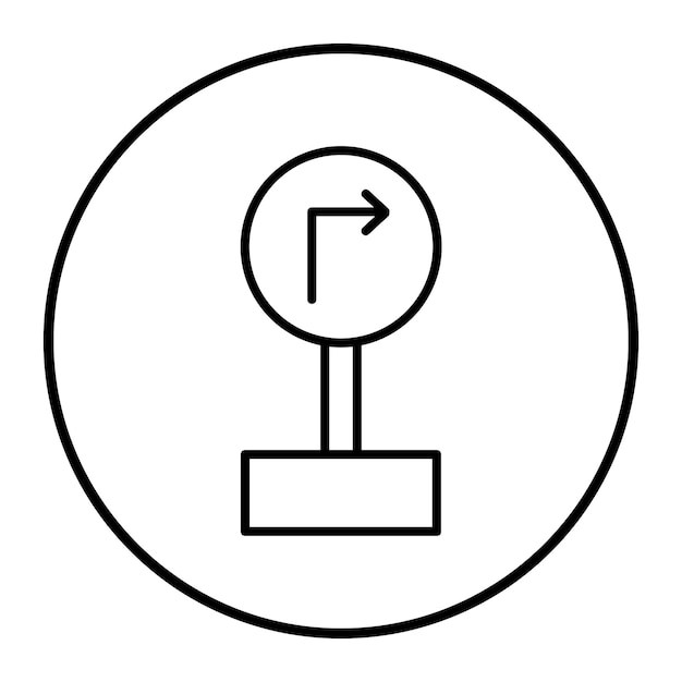 Ilustración del vector del signo de dirección