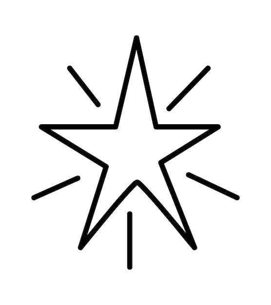 Ilustración de vector de signo de estrella dibujada a mano