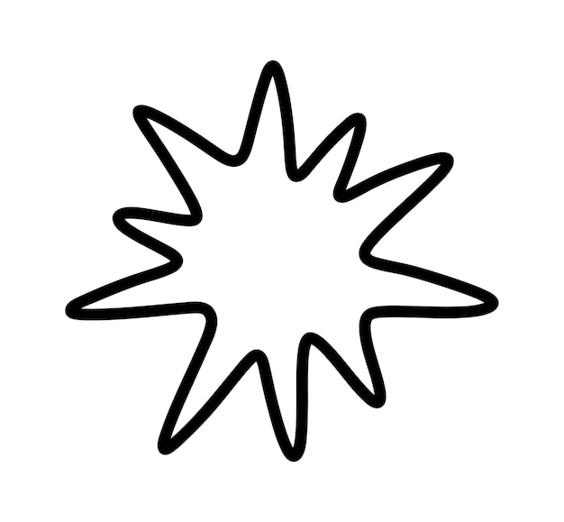 Ilustración de vector de signo de estrella dibujada a mano