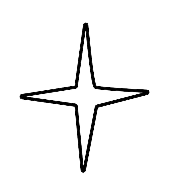 Ilustración de vector de signo de estrella dibujada a mano