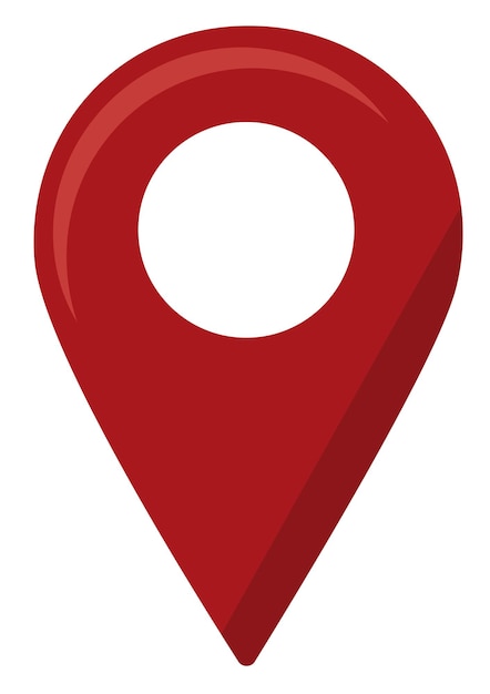 Ilustración de vector de signo de geolocalización sobre fondo transparente