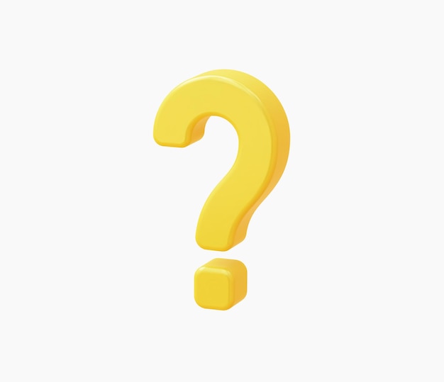 Ilustración del vector de signos de interrogación realista 3d