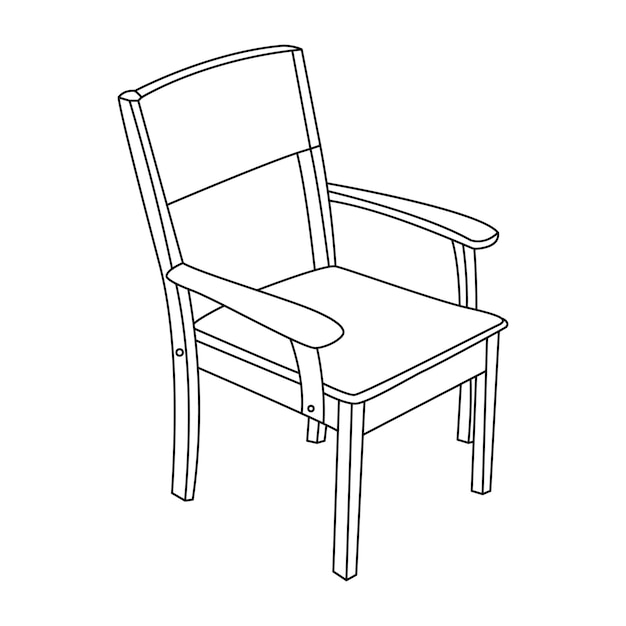 Ilustración de vector de silla de dibujo de línea continua