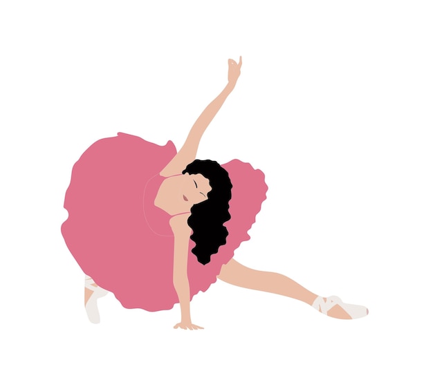 Vector ilustración de vector de silueta de bailarina