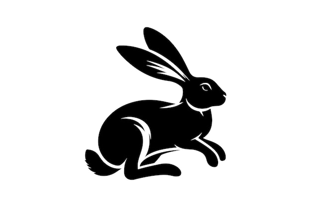 Ilustración de vector de silueta de conejo