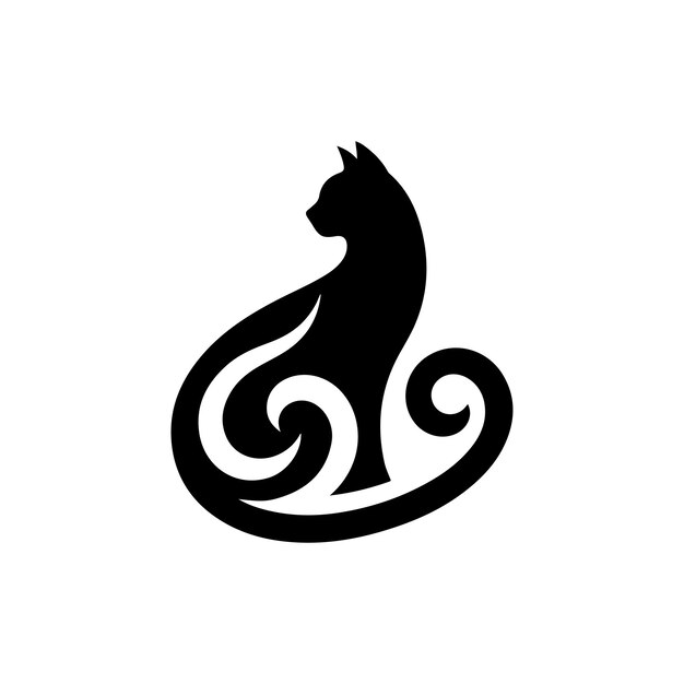 Ilustración de Vector de silueta de gato