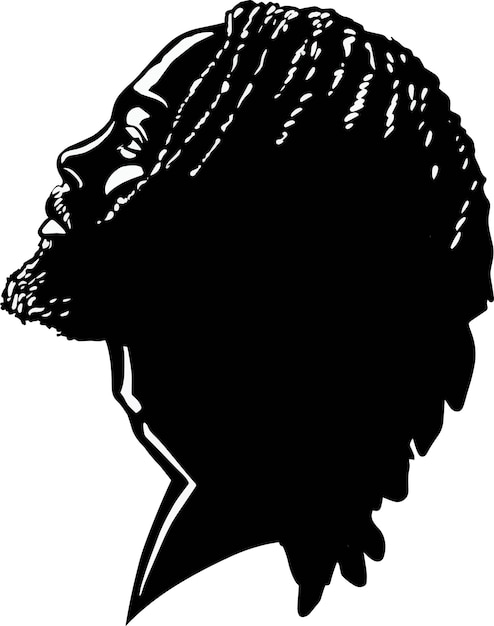 ilustración de vector de silueta de hombre negro