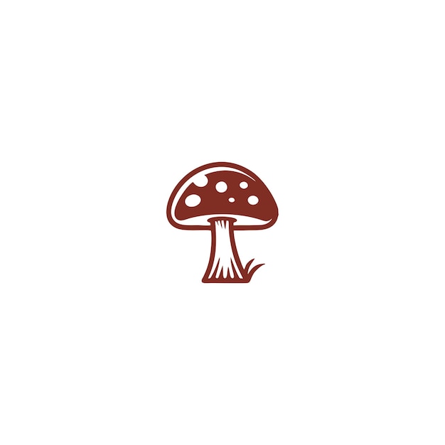 Ilustración de vector de silueta de hongo de consumo de alimentos de diseño de logotipo de hongo ostra