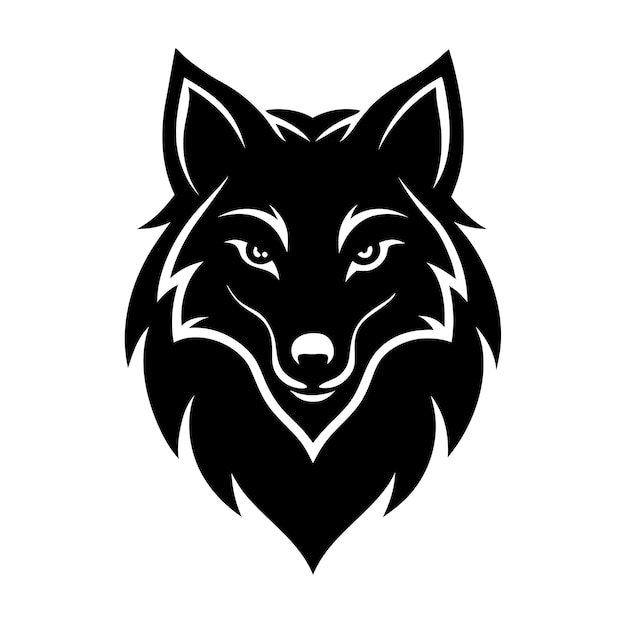 Ilustración de vector de silueta de lobo