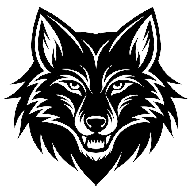 Ilustración de vector de silueta de lobo