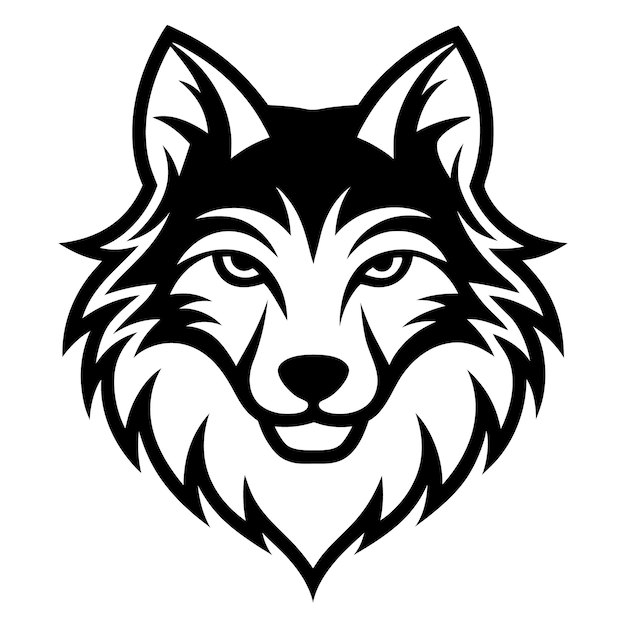 Ilustración de vector de silueta de lobo