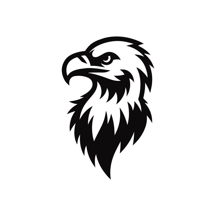 Ilustración de Vector de silueta minimalista y simple de águila