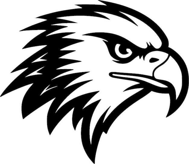 Ilustración de Vector de silueta minimalista y simple de águila