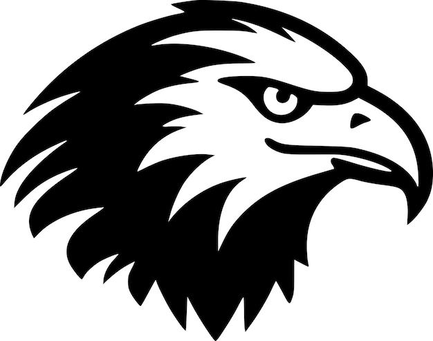 Ilustración de Vector de silueta minimalista y simple de águila