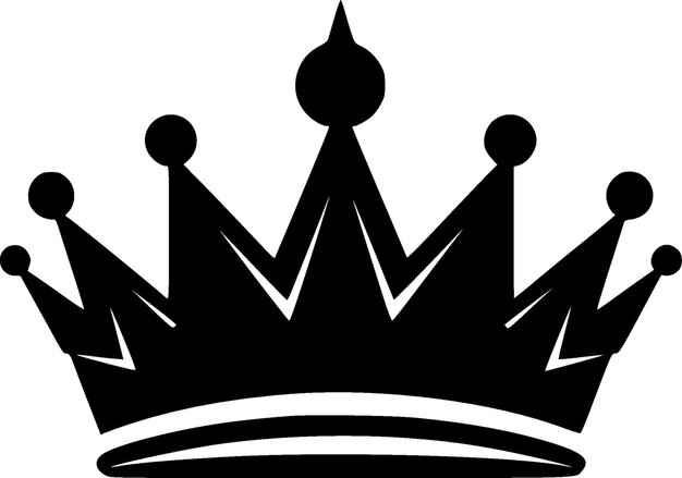 Ilustración de Vector de silueta minimalista y simple de corona