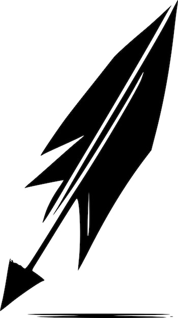 Ilustración de vector de silueta minimalista y simple de flecha