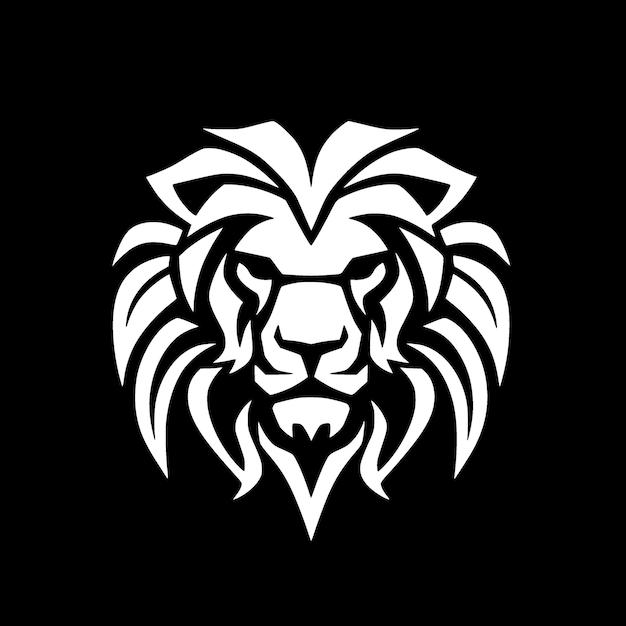 Ilustración de Vector de silueta minimalista y simple de León