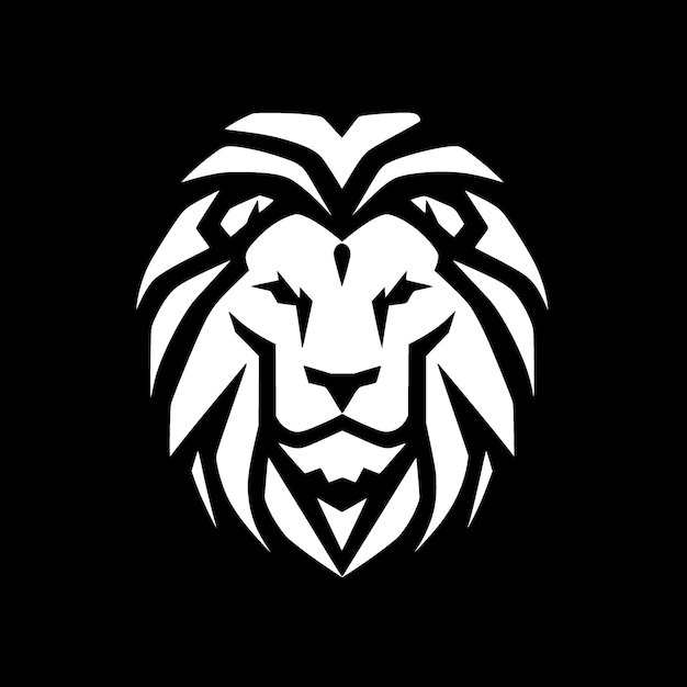 Ilustración de Vector de silueta minimalista y simple de León