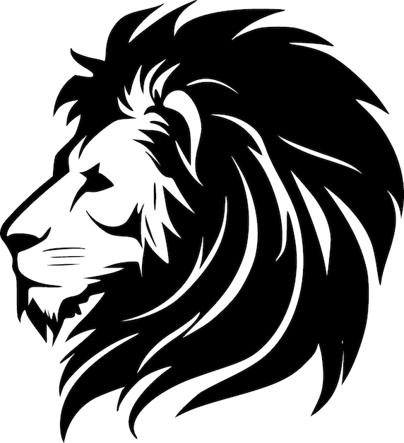 Ilustración de Vector de silueta minimalista y simple de León