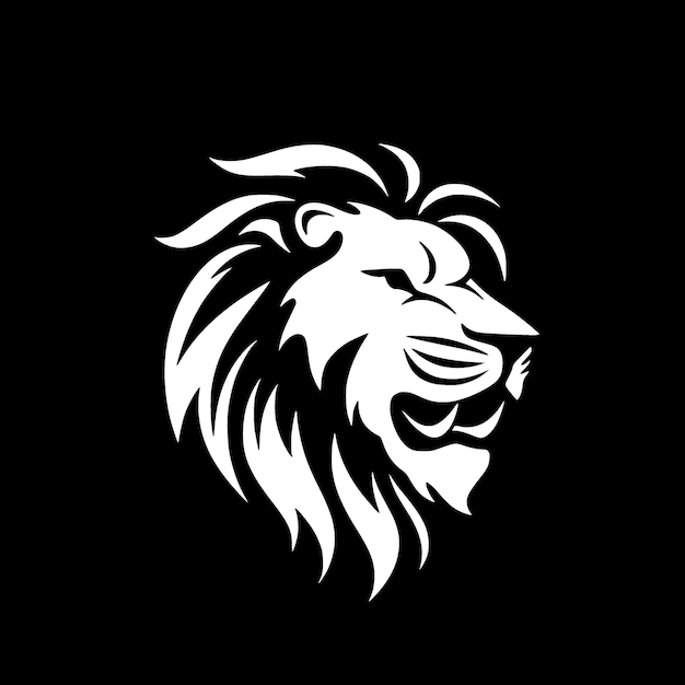 Ilustración de Vector de silueta minimalista y simple de León