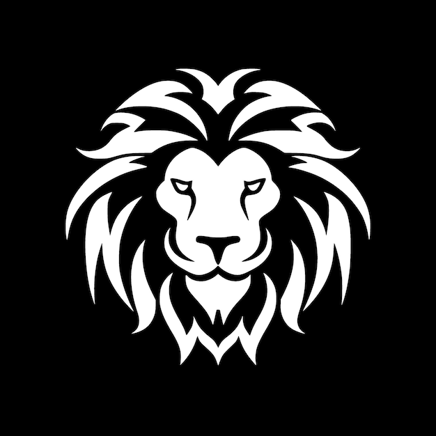 Ilustración de Vector de silueta minimalista y simple de León