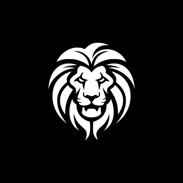 Ilustración de Vector de silueta minimalista y simple de León