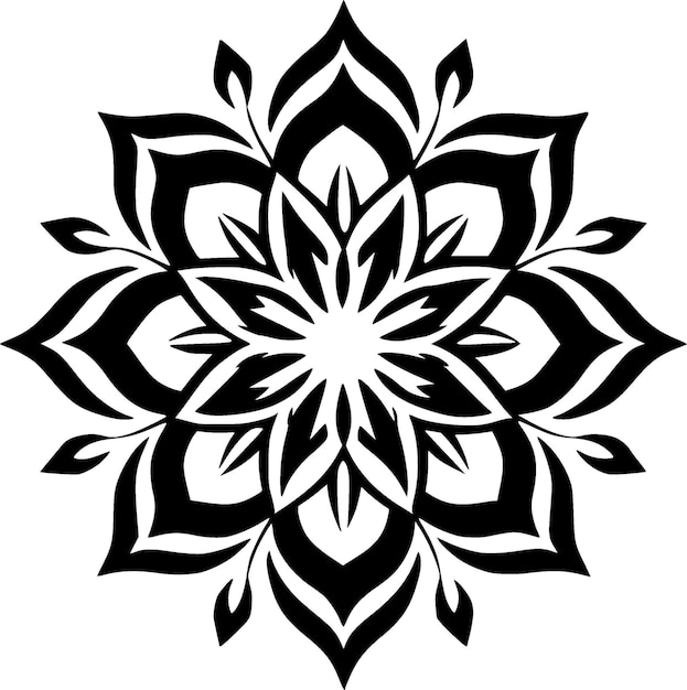 Ilustración de Vector de silueta minimalista y simple de Mandala