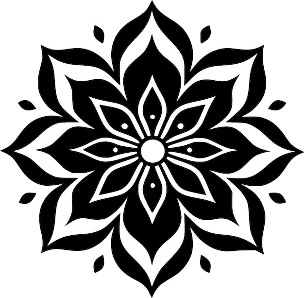 Ilustración de Vector de silueta minimalista y simple de Mandala