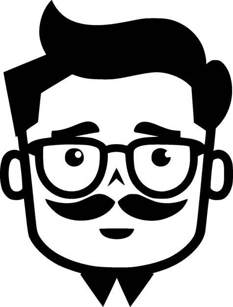 Ilustración de Vector de silueta minimalista y simple de profesor
