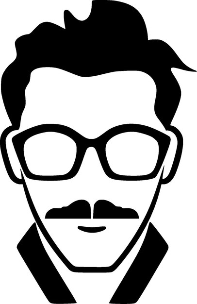 Ilustración de Vector de silueta minimalista y simple de profesor
