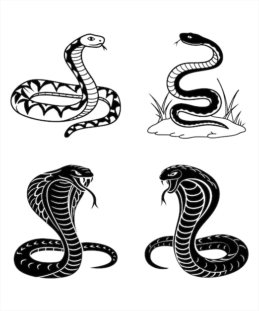 Ilustración del vector de la silueta de la serpiente