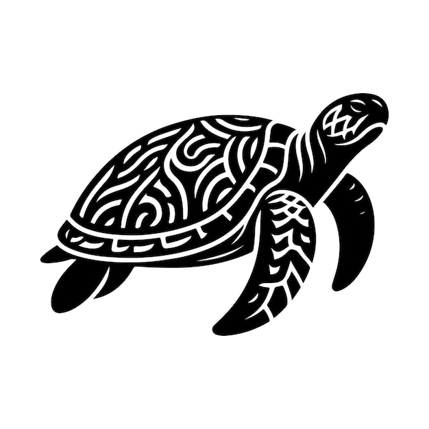 Ilustración de vector de silueta de tortuga