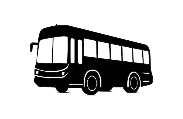 Ilustración del vector del símbolo del bus plano