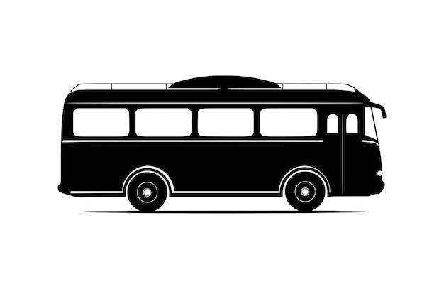 Ilustración del vector del símbolo del bus plano