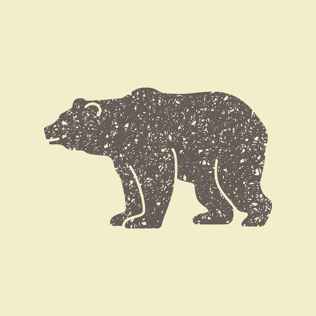 Ilustración de vector de símbolo de oso