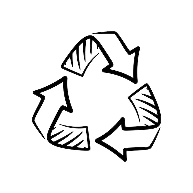 Ilustración de vector de símbolo de signo de reciclaje