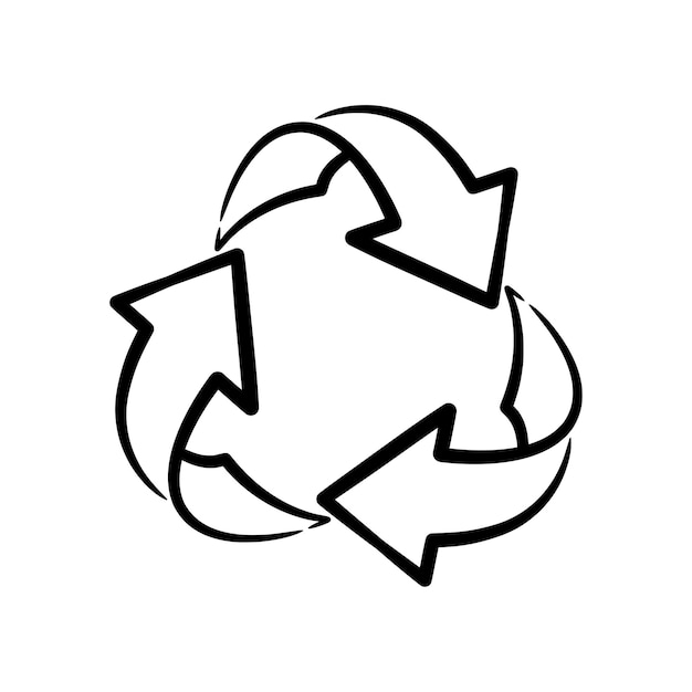 Ilustración de vector de símbolo de signo de reciclaje