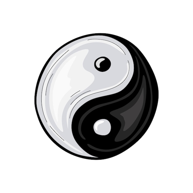 Ilustración de vector de símbolo de yin yang