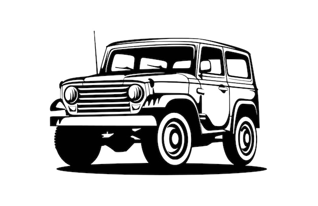 Ilustración del vector de símbolos de automóviles planos