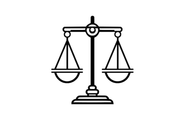 Ilustración del vector de símbolos planos en escala de equilibrio
