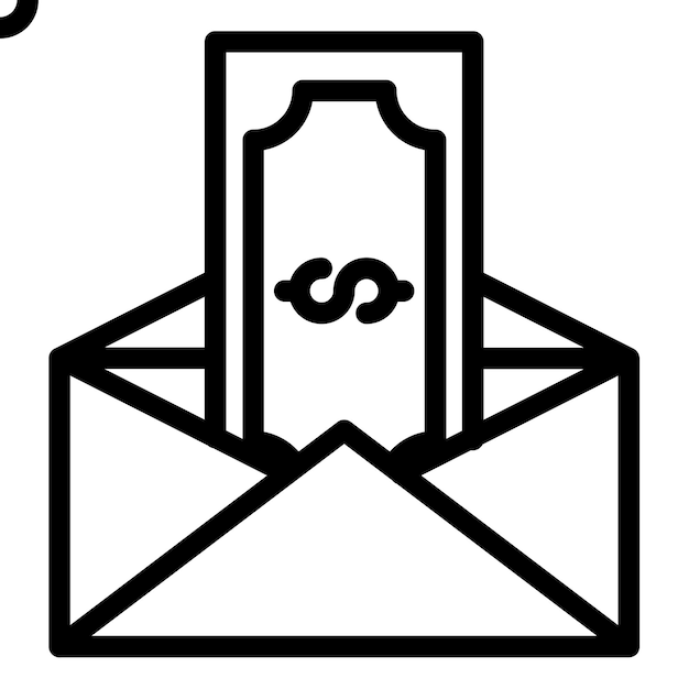 Ilustración del vector del sobre de pago