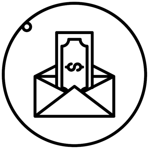 Ilustración del vector del sobre de pago