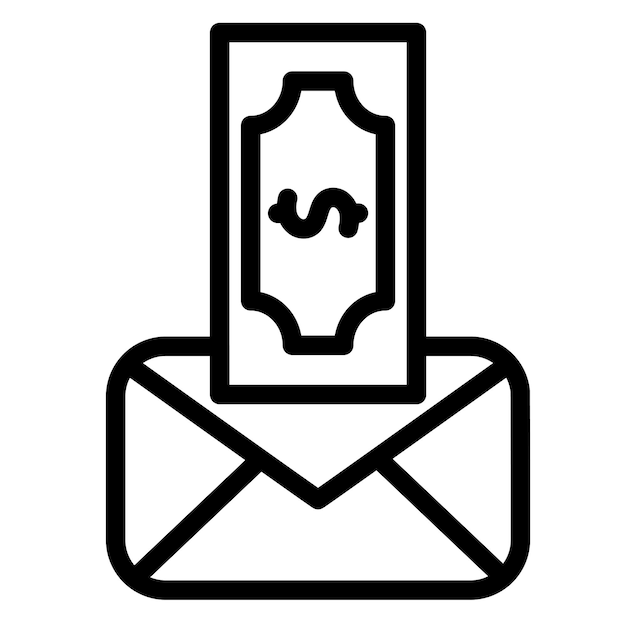 Ilustración del vector del sobre de pago