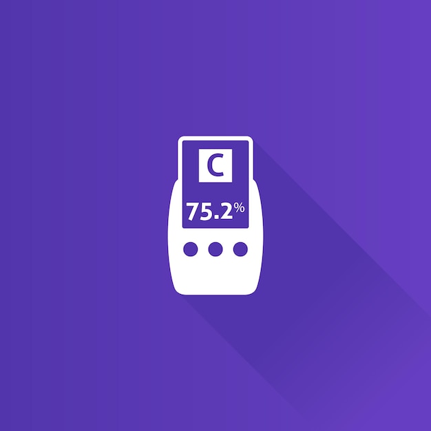 Ilustración de vector de sombra larga de icono de color plano de calibración de color