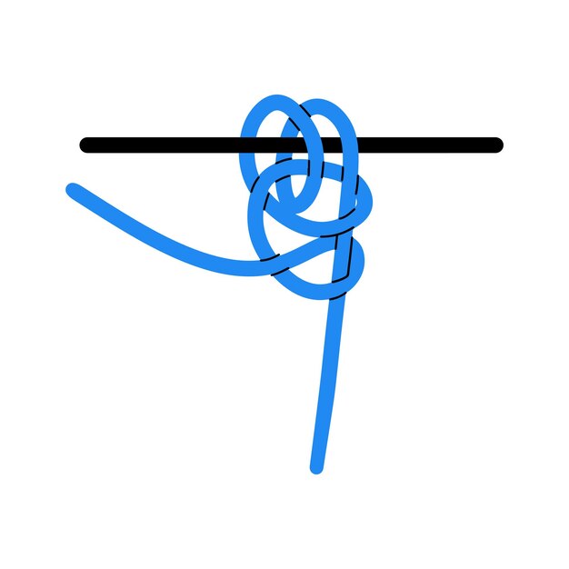 Ilustración de vector de sorteo de mano de nudo